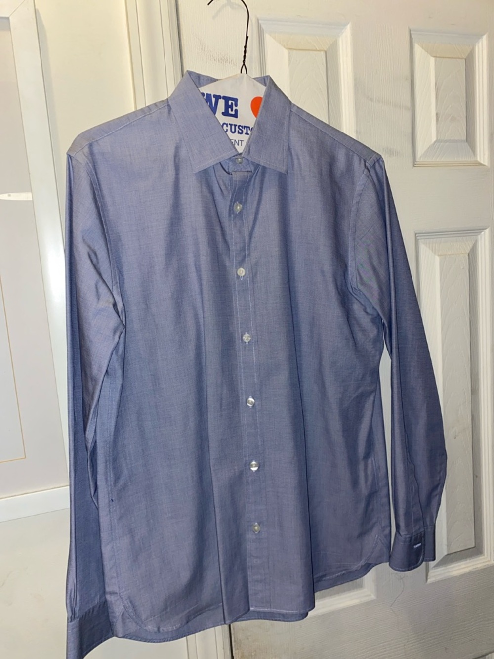 Brooks Brothers Blue white red fleece 2 Button-Up Dress Shirt M medium